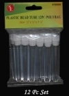 12 Pc 3 -1/8" x 1/2" Dia Plastic Bead Tube in a Bag