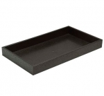 Black Plastic Stackable Full-Size Tray - 1" High