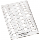 Diamond Gauge Pocket Template, 5 Shapes, 0.25–1.50 ct
