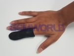 Leather Finger Guards - Black (Closed)