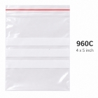 Re-Closable Zip-Lock Bags with White Block – 4 × 5 Inch, Pack of 100