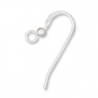 Sterling Silver Earwire 24mm Flat S/s 2.5mm Bead (Pair)